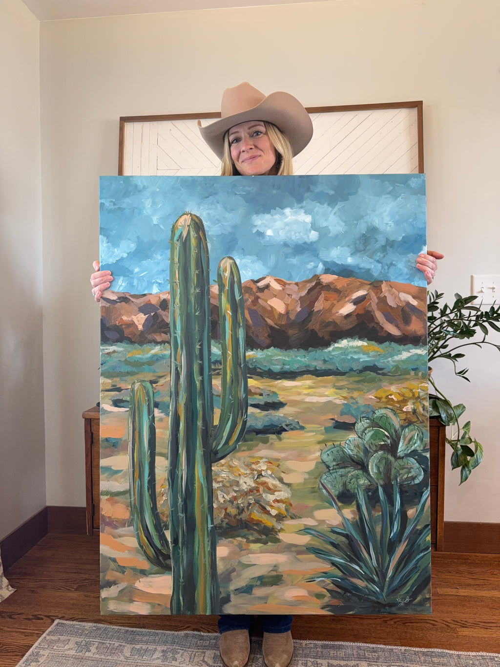 Original Art Work : Emerald Desert : Large