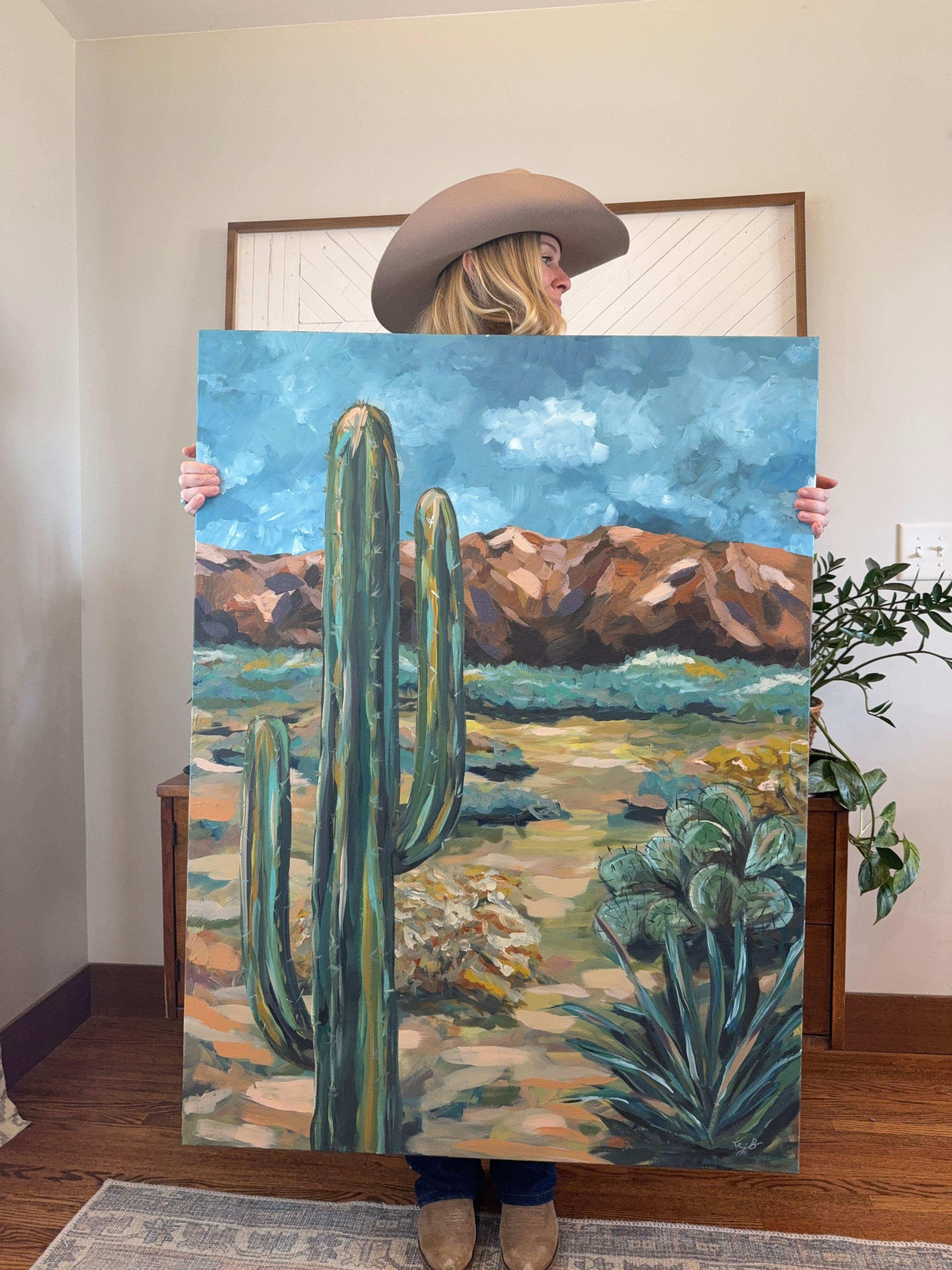 Original Art Work : Emerald Desert : Large