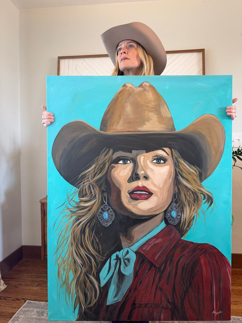 Original Art Work : Turquoise Rodeo Queen : Large