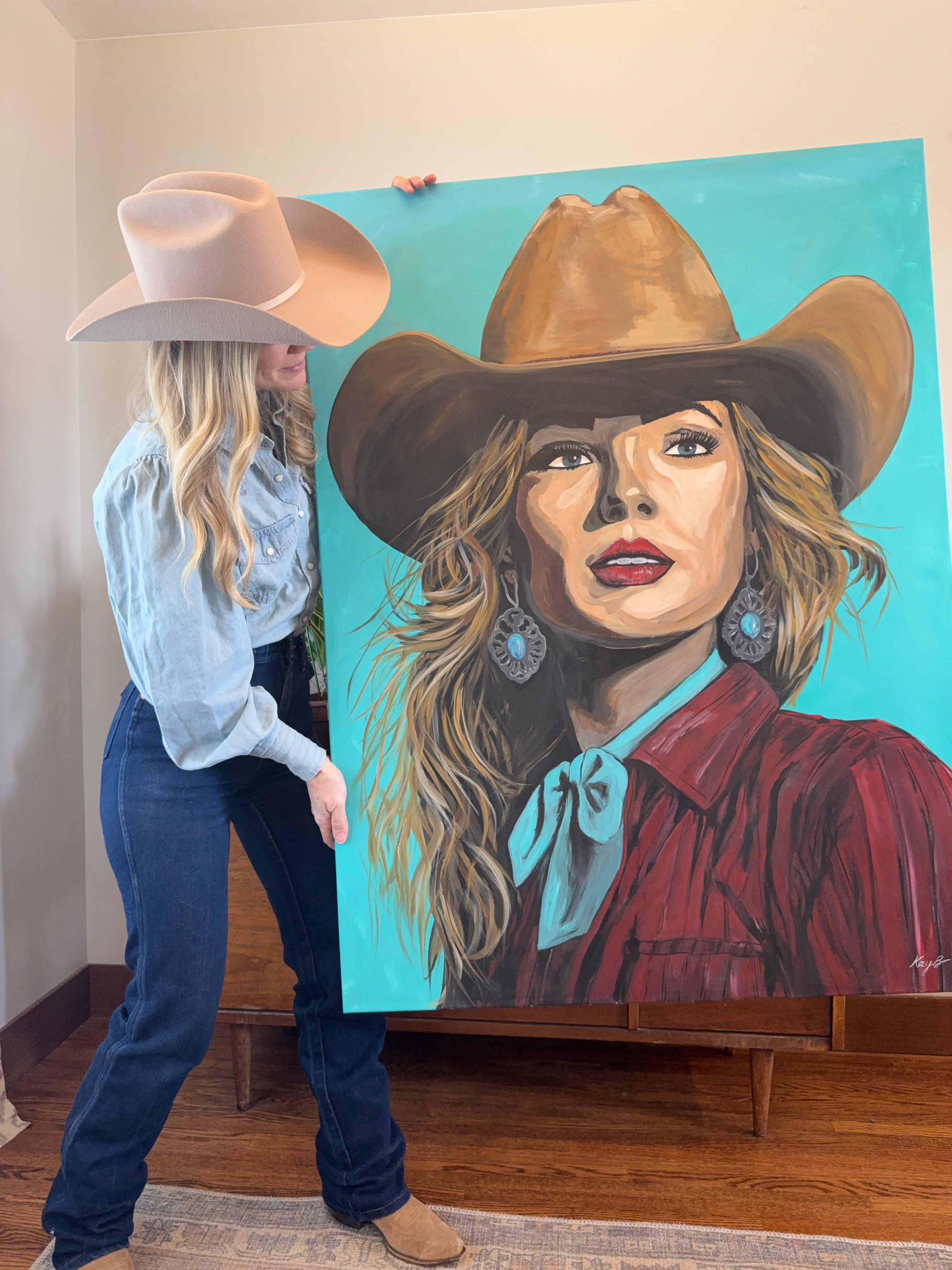 Original Art Work : Turquoise Rodeo Queen : Large