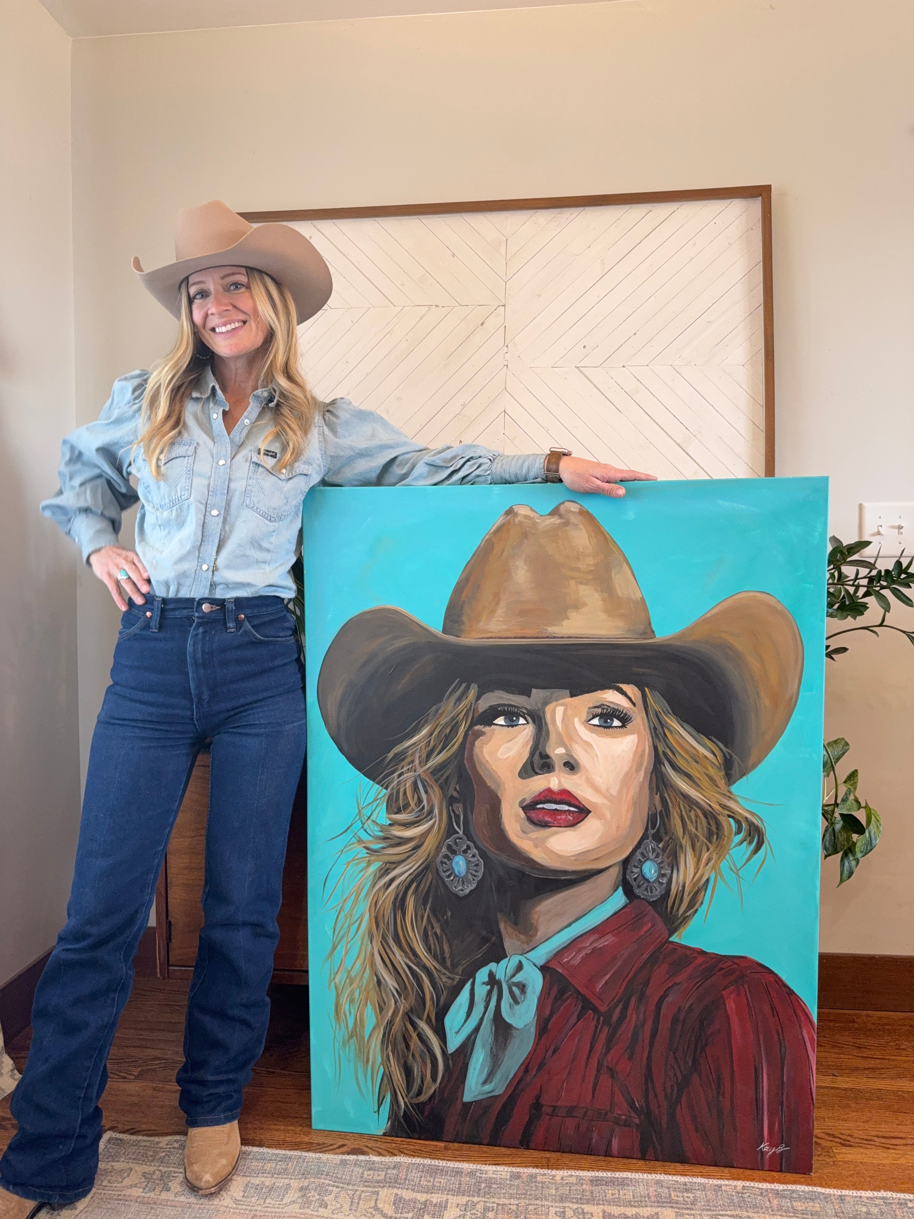 Original Art Work : Turquoise Rodeo Queen : Large