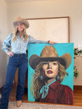 Original Art Work : Turquoise Rodeo Queen : Large
